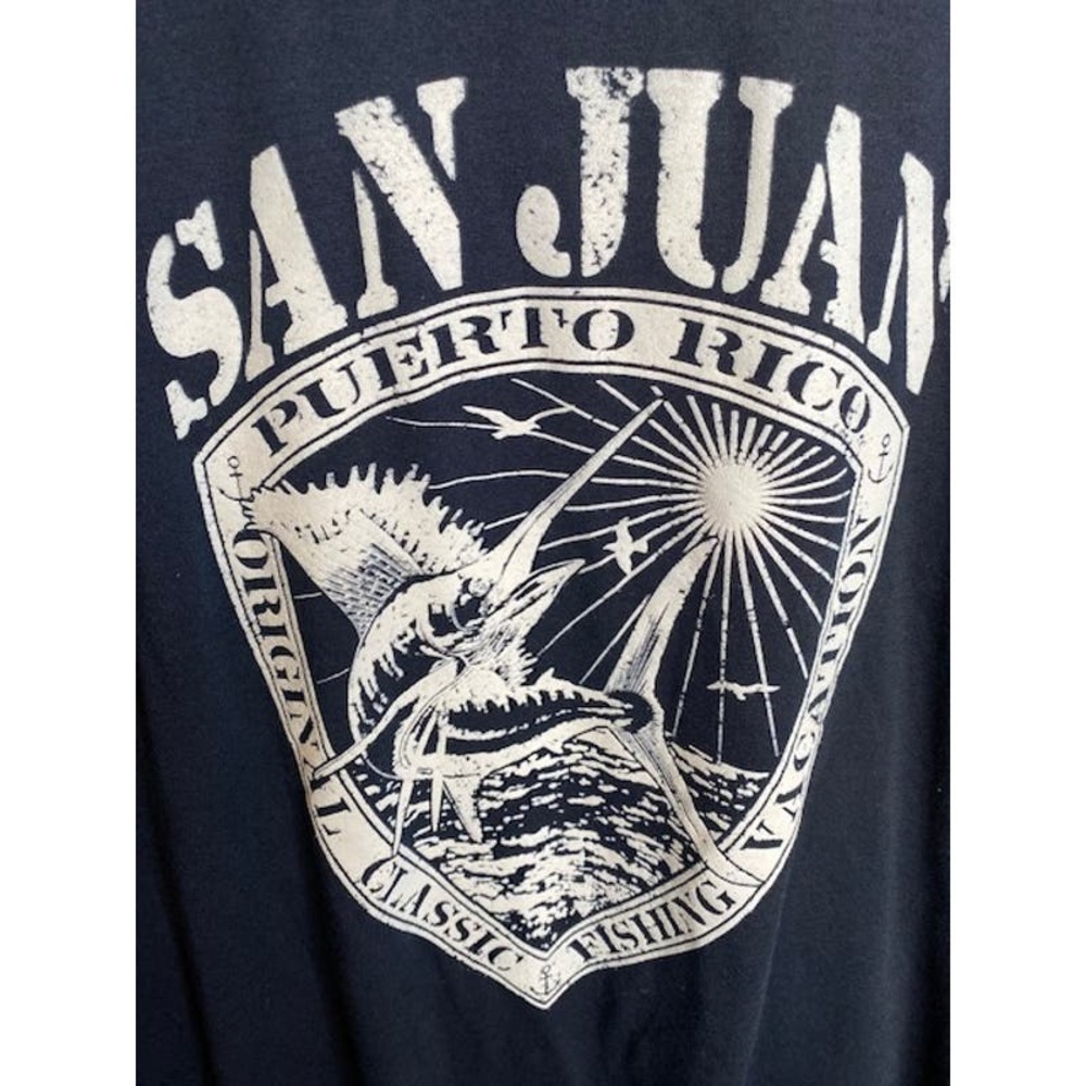 San Juan Puerto Rico Shirt on Gilden Tag Size XL Navy‎ - Picture 4 of 4